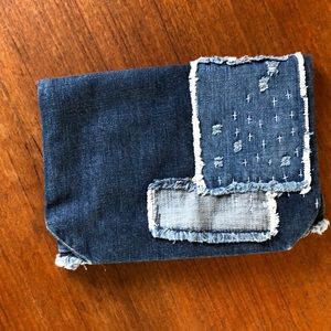 Cloth and stone denim clutch